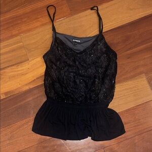 Express Black Sequin Camisole